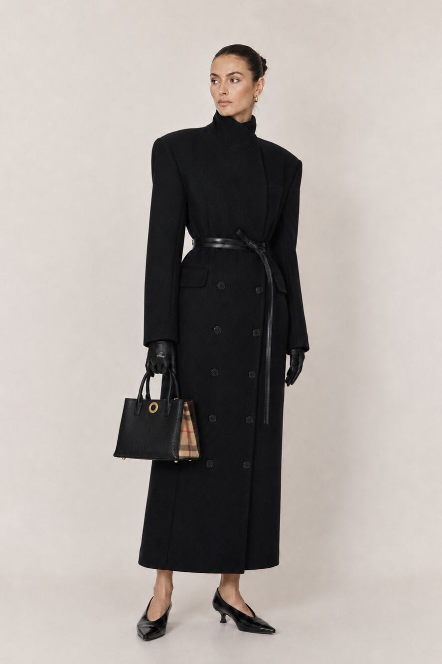 Burberry Classic Black Leather Top-Handle crossbody bag black